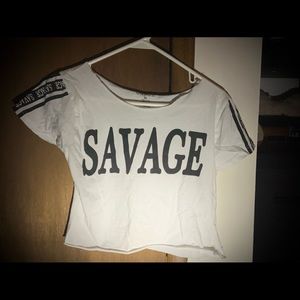 ❤️‍🔥2 for $9❤️‍🔥 Raw hem, off shoulder crop top